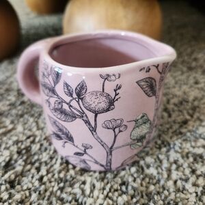Anthropologie Floral Hummingbird Creamer Pitcher